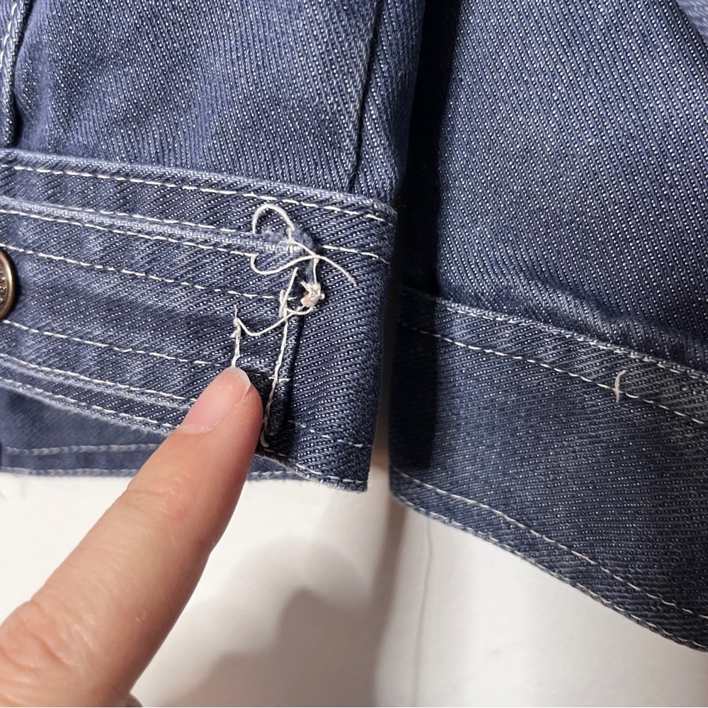 Vintage Montgomery Ward Kids/Toddler Denim Trucker Jacket Jean Jacket Size 3 - Picture 4 of 7